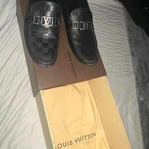 Louis Vuitton Checkered Black Loafers for Men